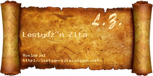 Lestyán Zita névjegykártya